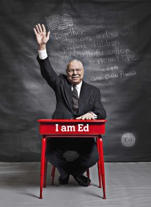 ED_ColinPowell014_chalk3_lowres Gerneral Colin Powell in support of improving Birmingham's schools